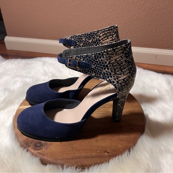 Seychelles Hopeful Leather and Suede Ankle Strap Heels Size 9 - Picture 6 of 14
